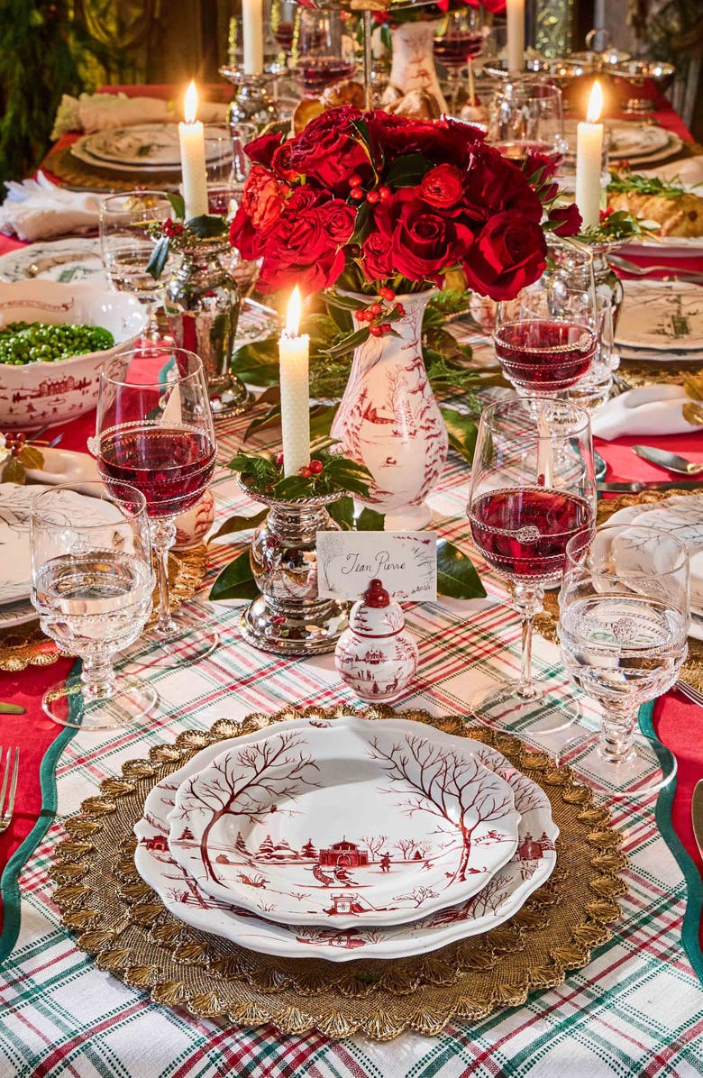 Juliska Country Estate Winter Frolic 4-Piece Dinnerware Set, Alternate, color, Ruby