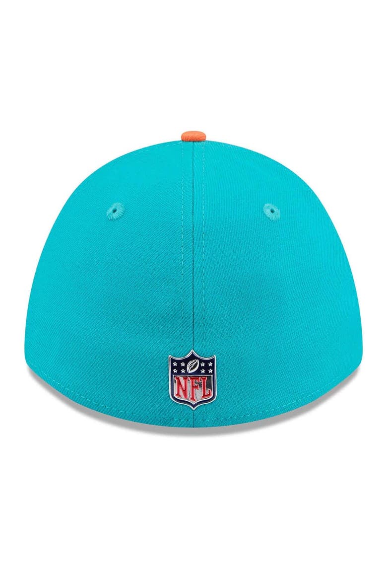 Men's New Era  Aqua/Orange Miami Dolphins 2026 NFL Draft 39THIRTY M-Crown Flex Hat, Alternate, color, Aqua