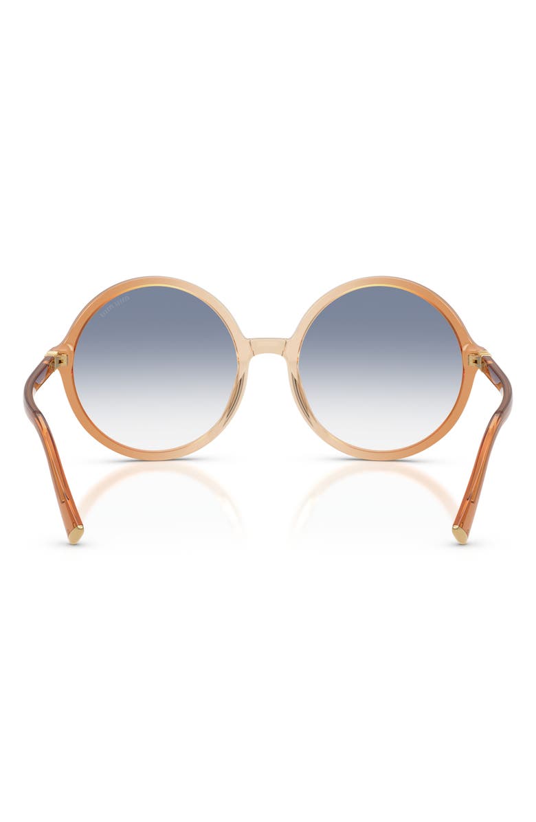 Miu Miu 59mm Gradient Round Sunglasses, Alternate, color, Brown Brandy / Light Blue