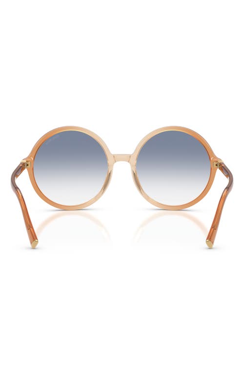 Miu Miu 59mm Gradient Round Sunglasses In Brown