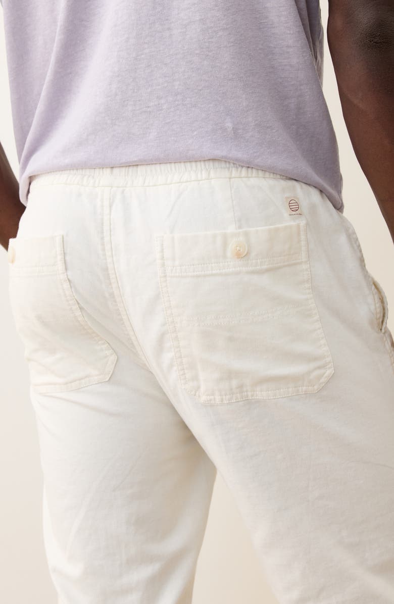 Marine Layer Saturday Stretch Cotton Beach Pants, Alternate, color, White