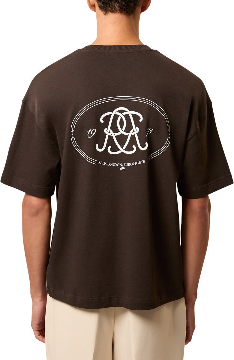 Reiss Cuthbert Graphic T-Shirt, Alternate, color, Brown
