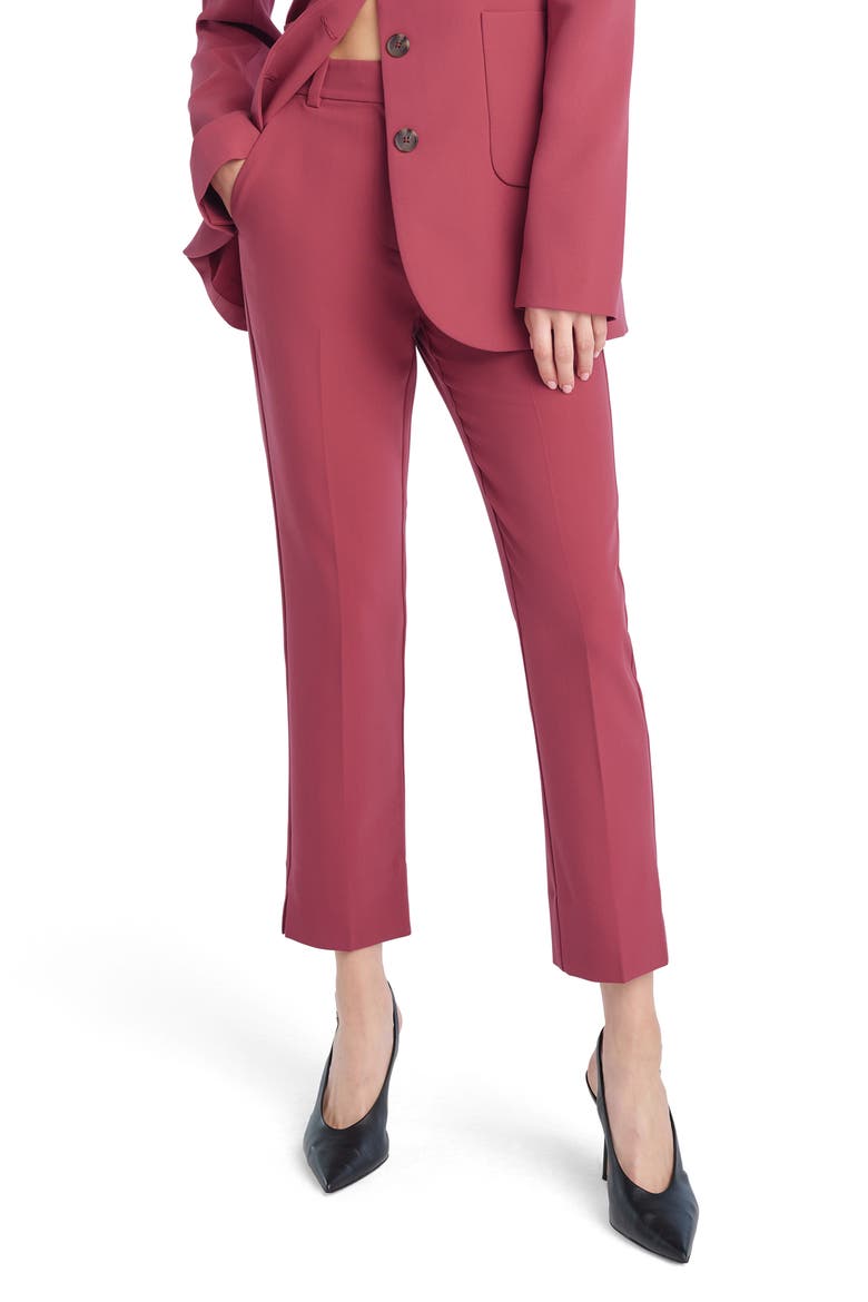 The Favorite High Waist Ankle Cigarette Pants, Main, color, EARTH RED