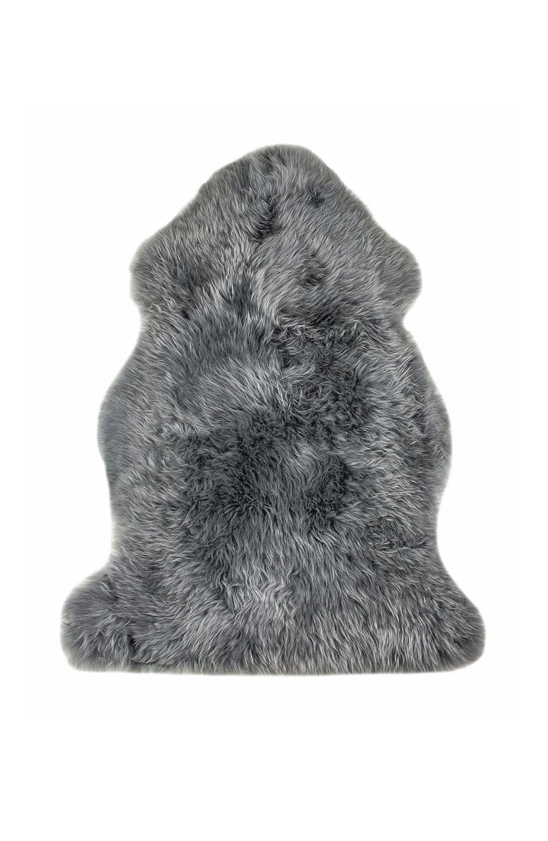 NATURAL Milan Genuine Sheepskin Shearling Throw 24" x 36" - Platinum, Main, color, 