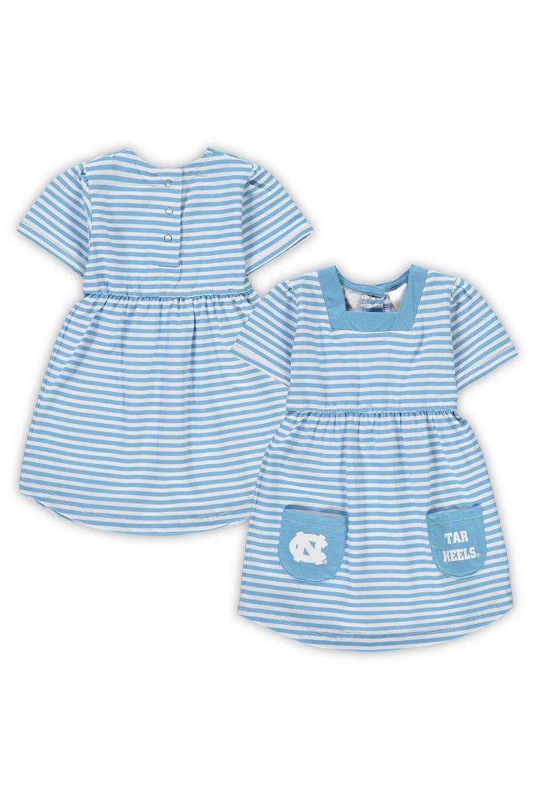Girl's Toddler Carolina Blue North Carolina Tar Heels Striped Dress with Pockets, Main, color, Light Blue