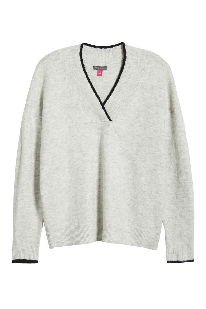 Contrast Sweater, Alternate, color, SILVER HEATHER