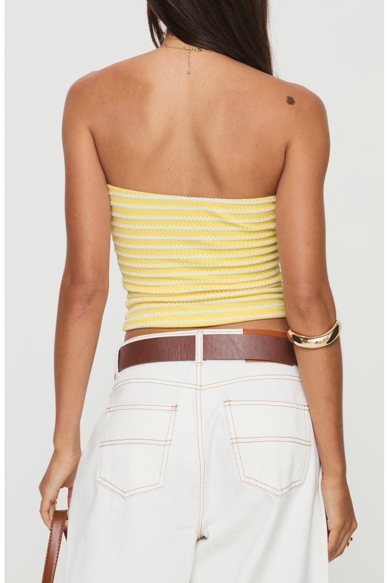 Millert Textured Stripe Tube Top, Alternate, color, YELLOW