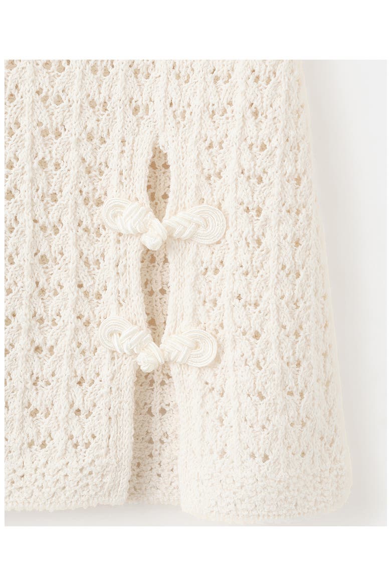 Openwork Knit Miniskirt, Alternate, color, ECRU