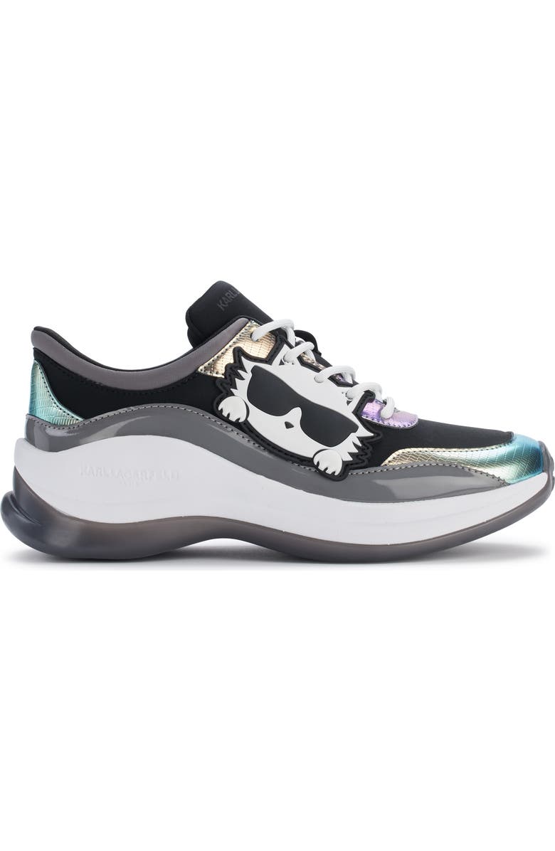 KARL LAGERFELD PARIS Coty Sneaker, Alternate, color, Slate/ Black