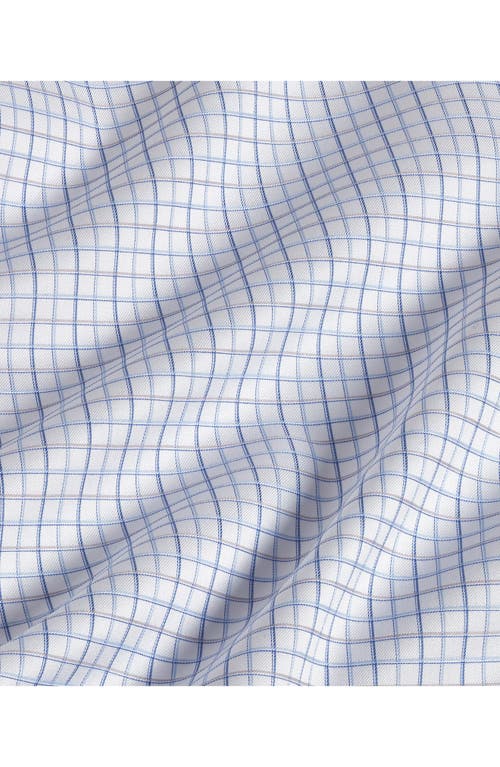 David Donahue Regular Fit Twill Windowpane Dress Shirt In Blue