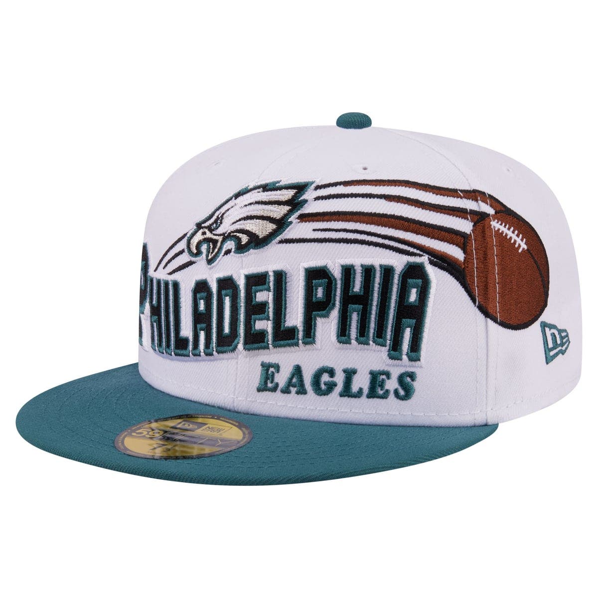 New Era Men's New Era White/Midnight Green Philadelphia Eagles Retro ...
