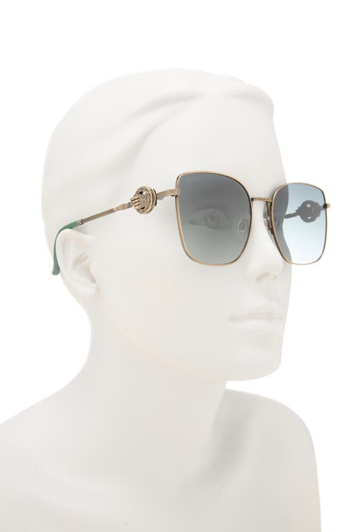 Diff Harlowe 55mm Square Sunglasses In Gold