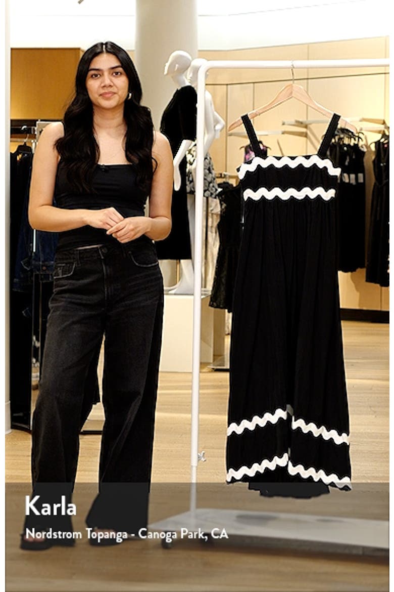 Reece Rickrack Trim Midi Dress video