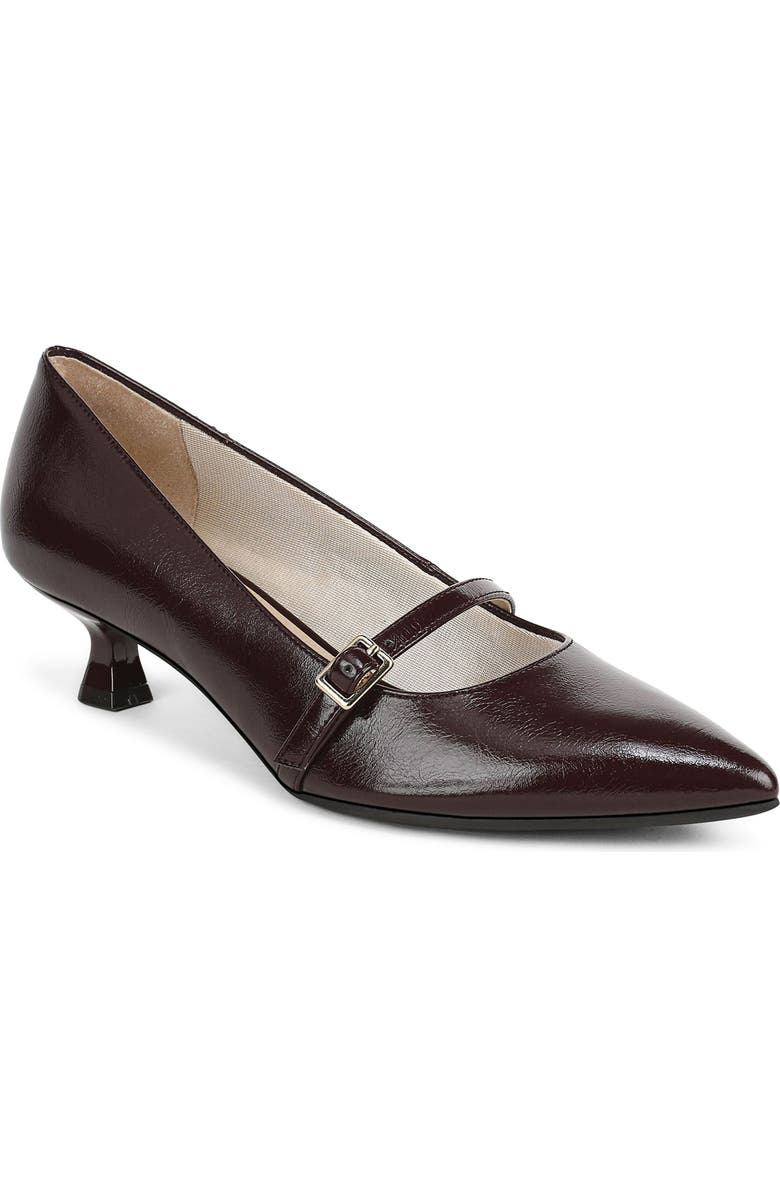 LifeStride Madelyn Mary Jane Pointed Toe Kitten Heel Pump, Main, color, Chocolate Plum