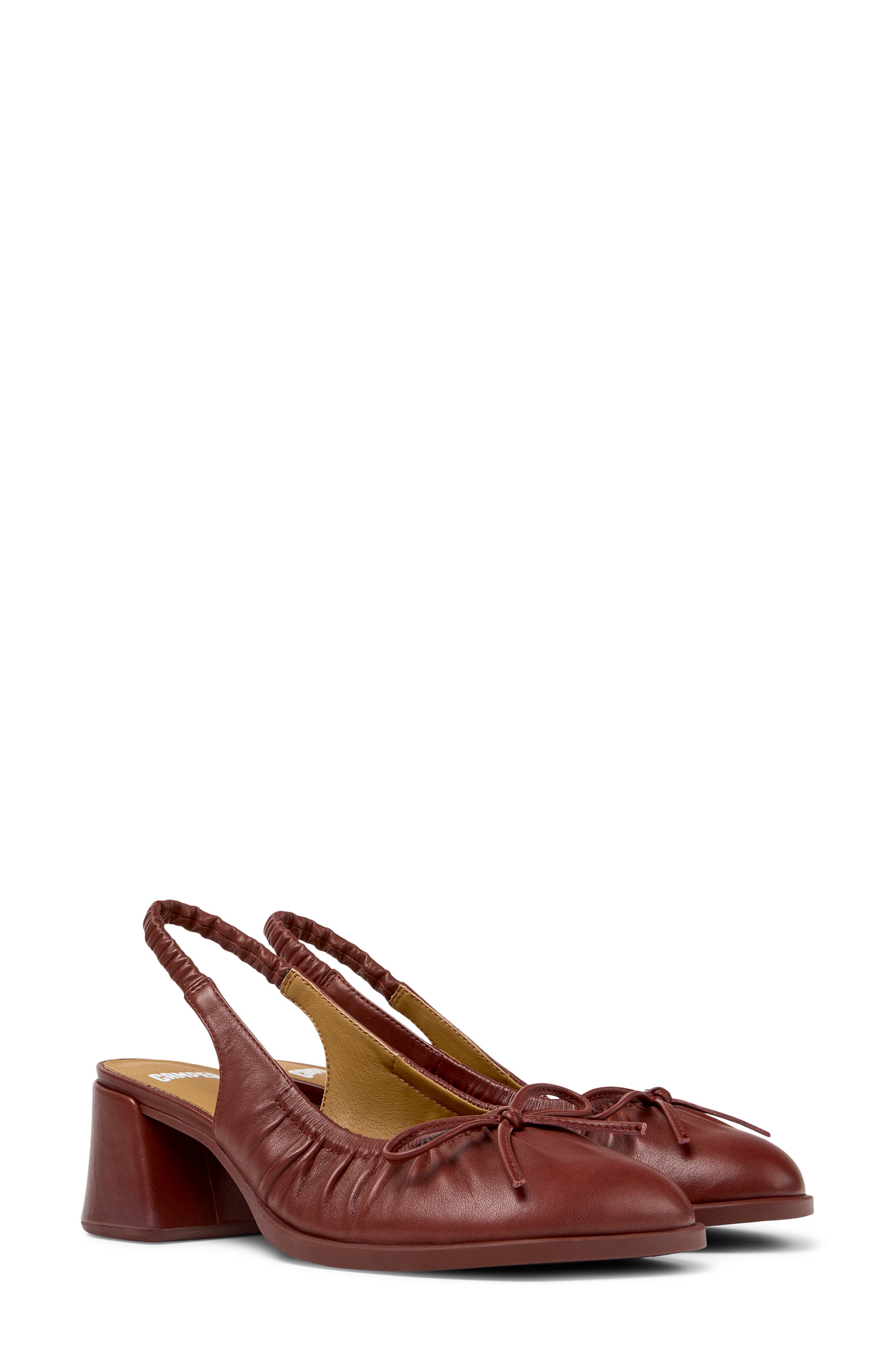 Camper Kora Slingback Pump, Main, color, Burgundy