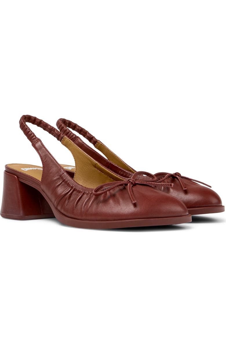 Camper Kora Slingback Pump, Main, color, Burgundy