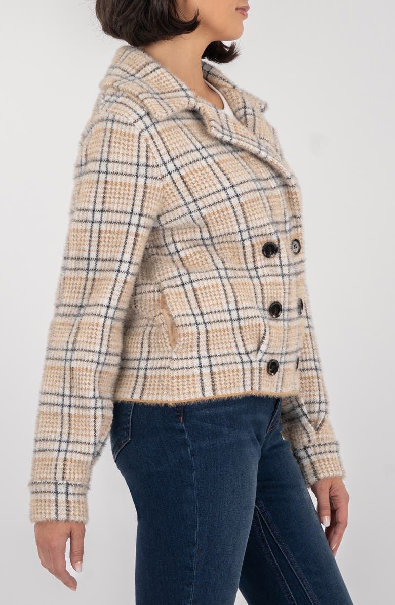 KUT from the Kloth Aaliyah Double Breasted Coat, Alternate, color, Cream