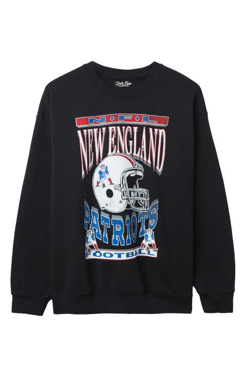 New England Patriots Helmet Flea Market Crewneck Sweatshirt