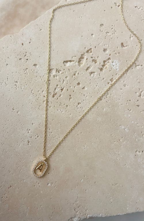 Adornia Floating Letter Initial Cubic Zirconia Pendant Necklace