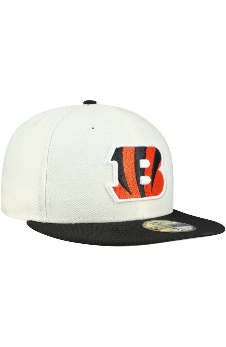 New Era Men's New Era Cream/Black Cincinnati Bengals Main 59FIFTY Fitted Hat, Alternate, color, Cream