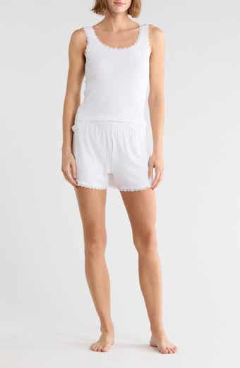 Lace Trim Tank & Shorts Pajamas