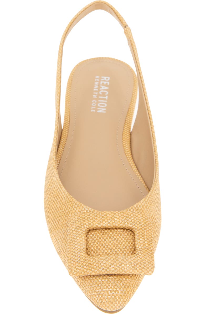 Kenneth Cole Reaction Linton Buckle Slingback Flat, Alternate, color, Natural Weave