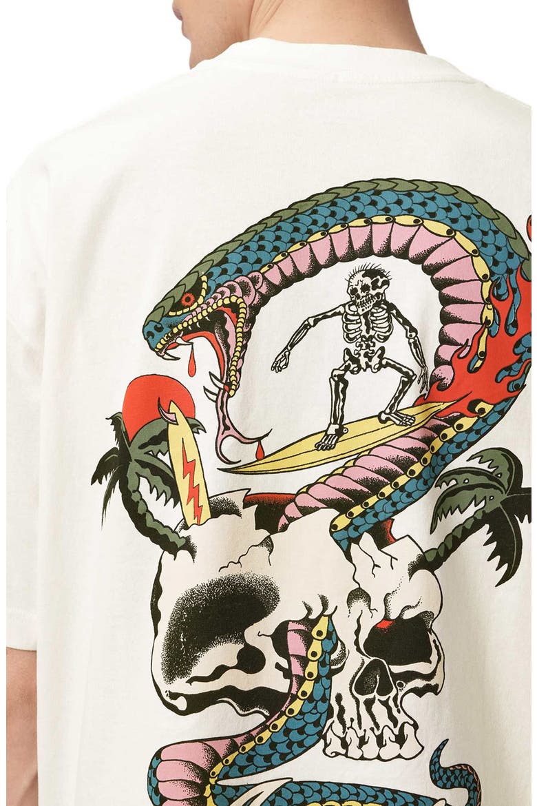 Snakepit Crewneck Graphic T-shirt, Alternate, color, CHALK WHITE