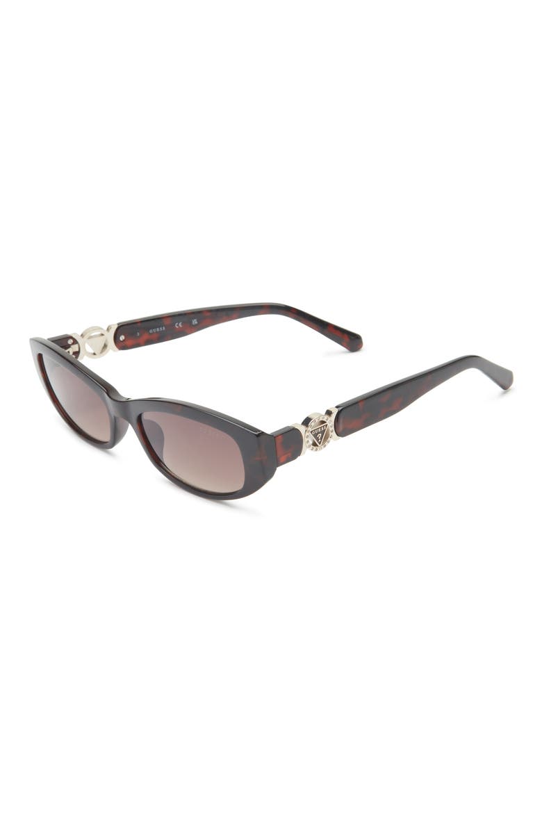 54mm Oval Sunglasses, Alternate, color, DARK HAVANA / GRADIENT BROWN
