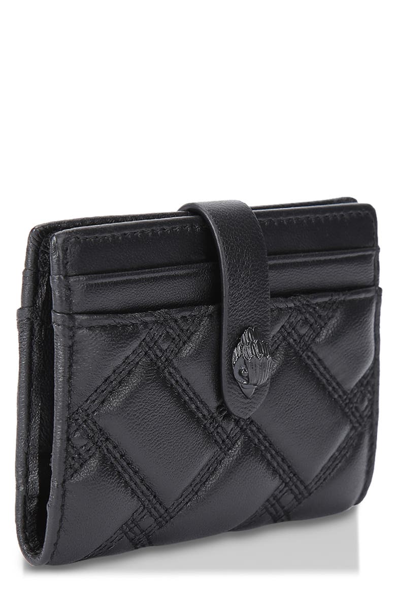 Kensington Drench Quilted Leather Bifold Wallet, Main, color, BLACK