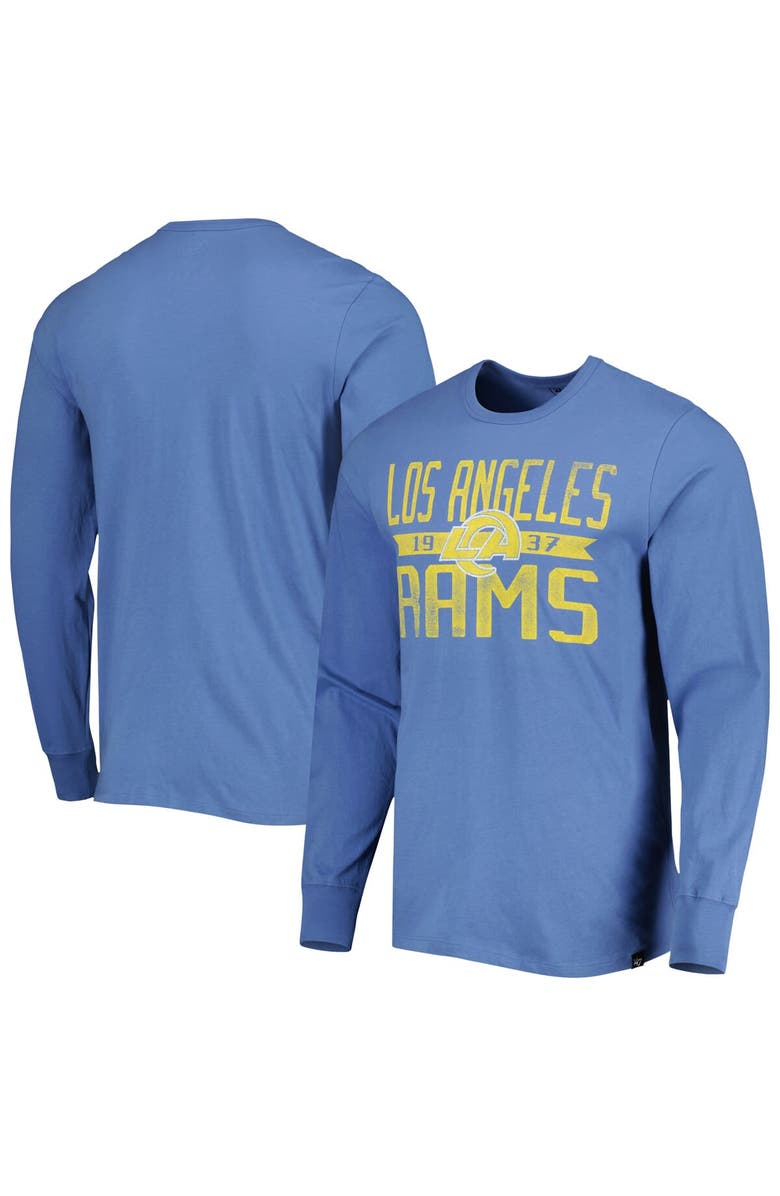 '47 Men's '47 Royal Los Angeles Rams Brand Wide Out Franklin Long Sleeve T-Shirt, Main, color, Royal