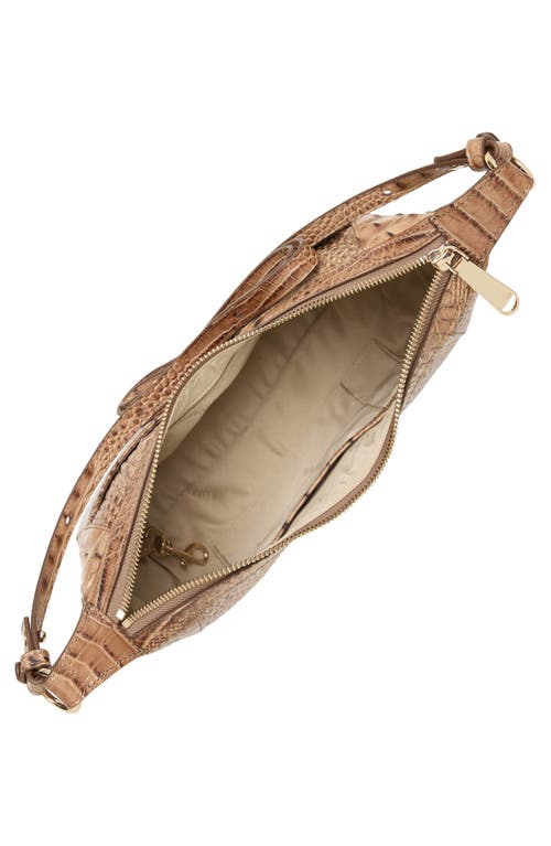 Brahmin Corinne Croc Embossed Leather Crossbody In Brown