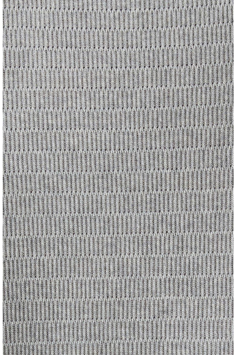 Stripe Trim Cotton T-Shirt, Alternate, color, LIGHT GREY