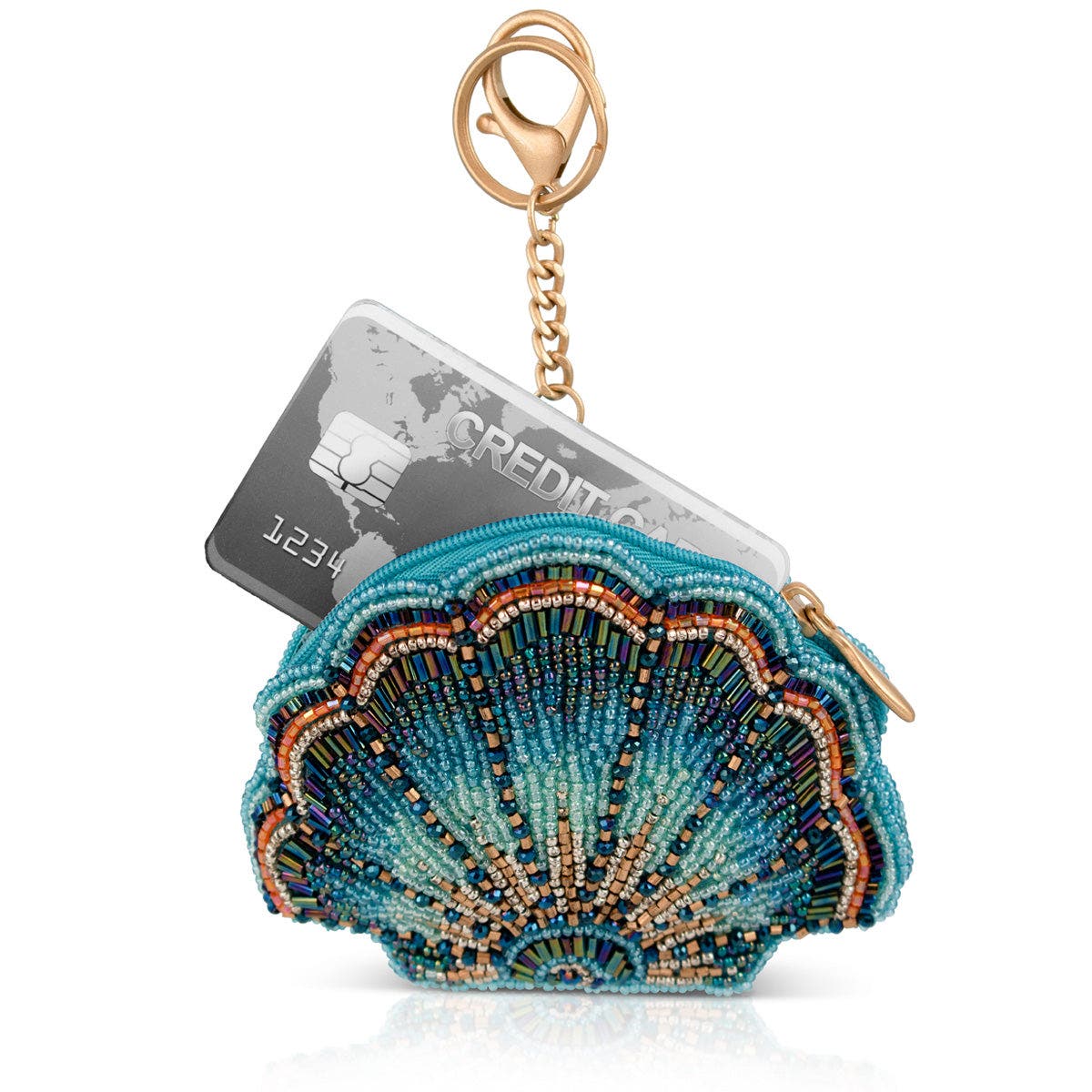 Mary Frances Accessories Blue Cove Coin Purse, Alternate, color, Blue