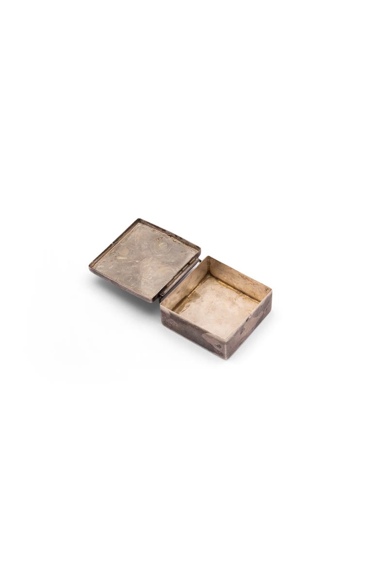 Mini Floral Engraved Box, Alternate, color, Silver