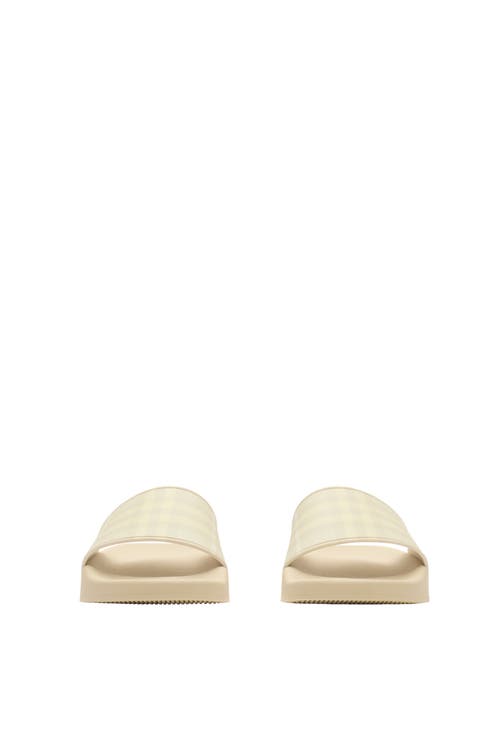 Burberry Check-print Slides In Multi