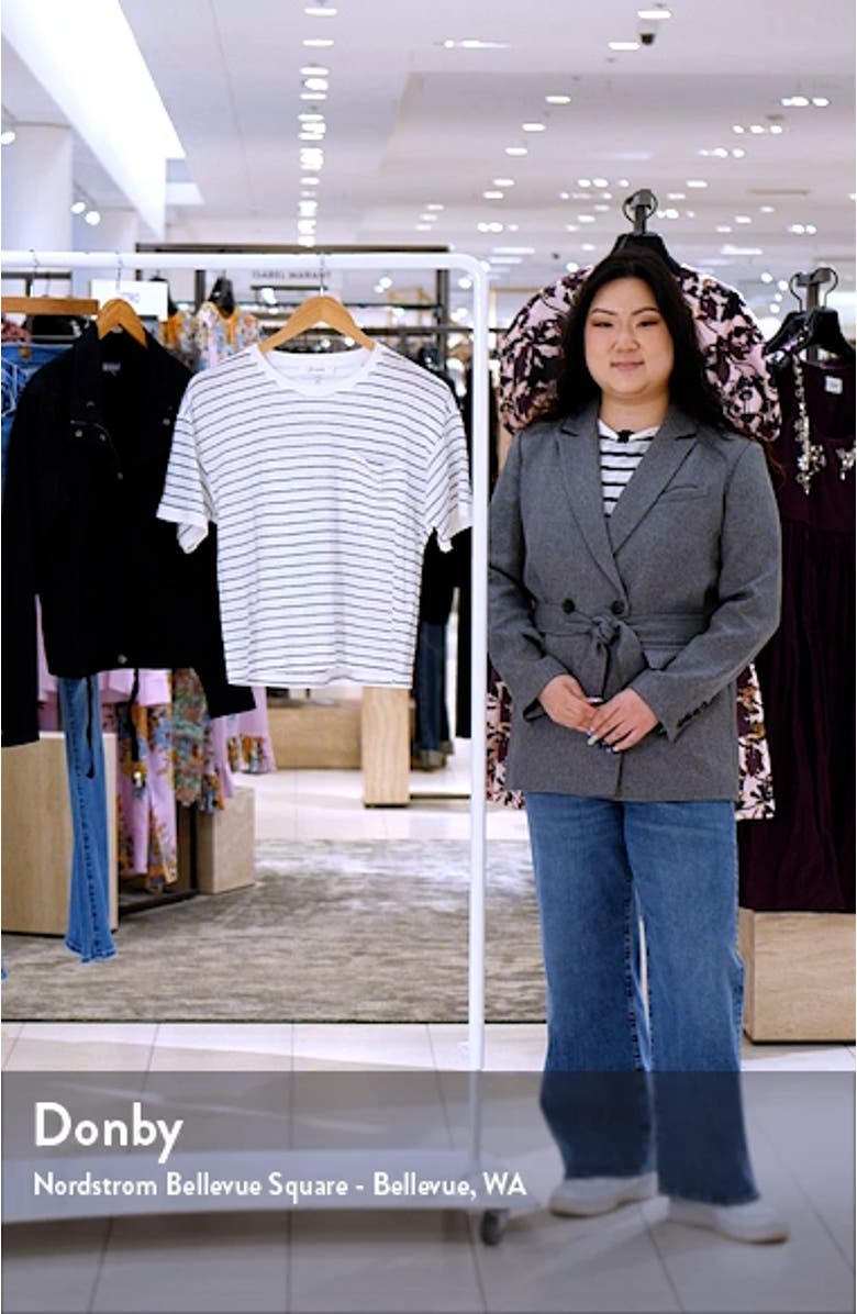 Stripe Organic Linen Pocket T-Shirt, sales video thumbnail