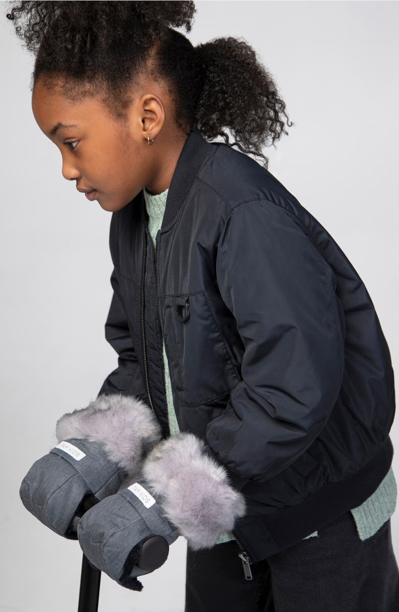 7 A.M. Enfant Warmmuffs Tundra Faux Fur Trim Water Repellent Muffs, Alternate, color, 