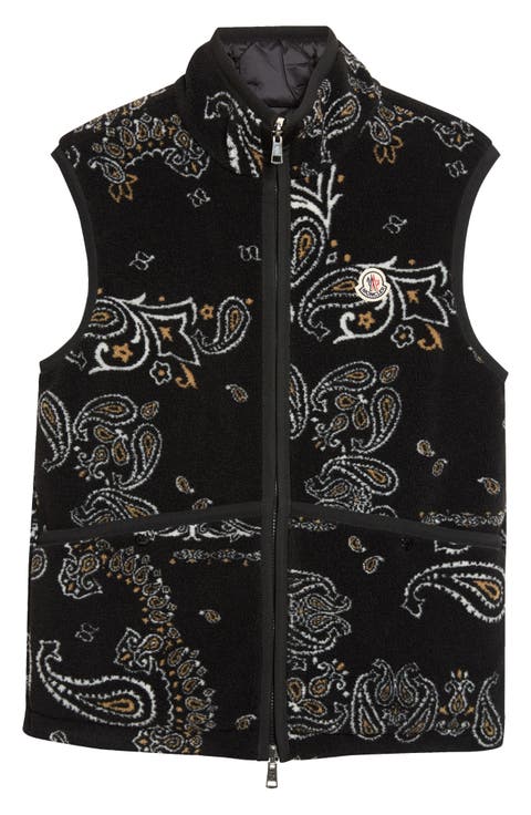 Reversible Paisley Print Fleece & Diamond Quilted Vest