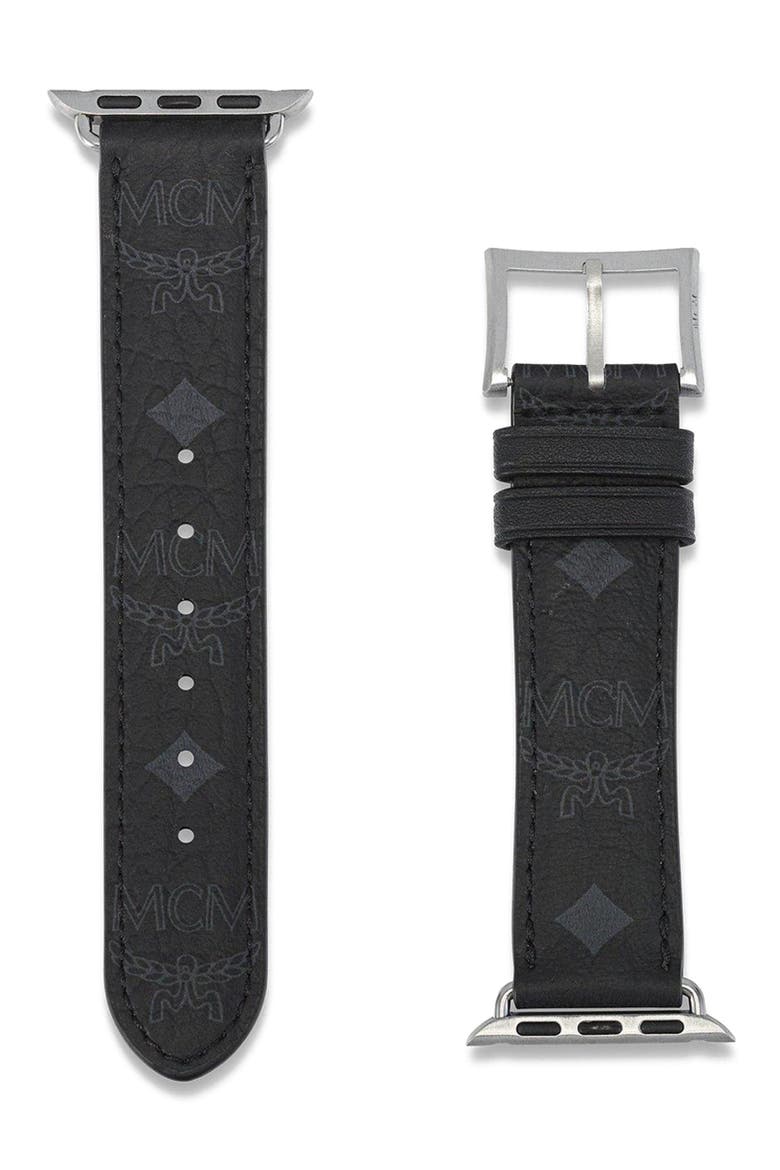 Apple Watch Band in Visetos, Alternate, color, Black