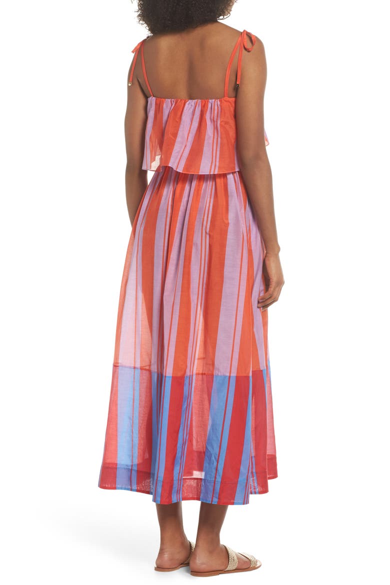 Ruffle Cover-Up Maxi Dress, Alternate, color, HARLING STRIPE MULTI