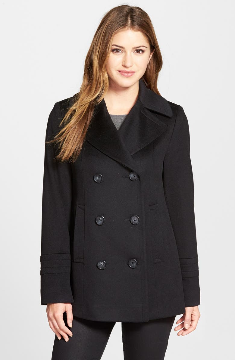 Fleurette Wool Peacoat, Main, color,
