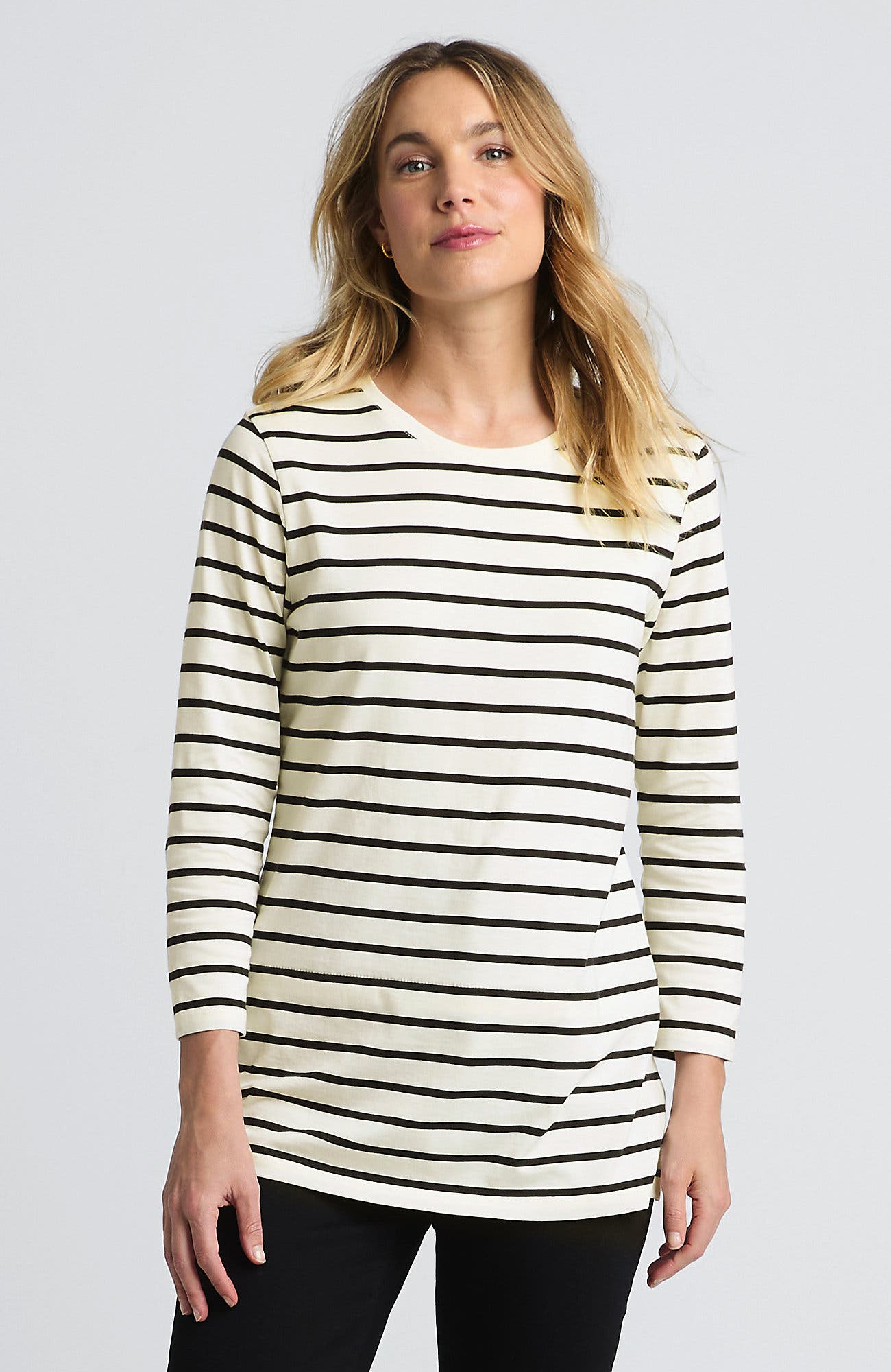 Ivory/Black Breton Stripe