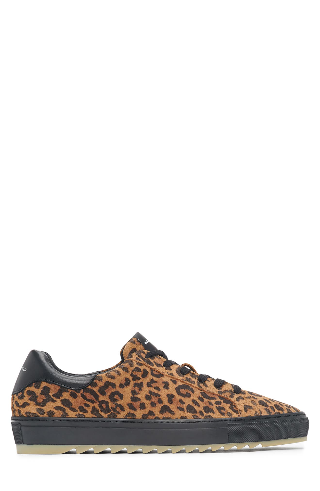 KARL LAGERFELD PARIS Suede Leopard Print Sneaker, Alternate, color, 
