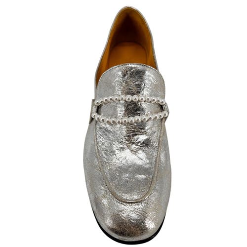 Madison Maison Pearl Flat Loafer In Silver