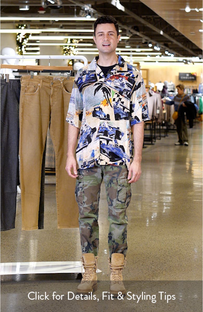 Espino Race Car Print Camp Shirt, sales video thumbnail