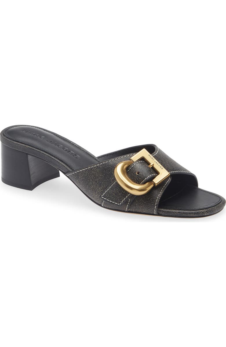 Marc Jacobs The Doll Buckle Slide Sandal, Main, color, Black