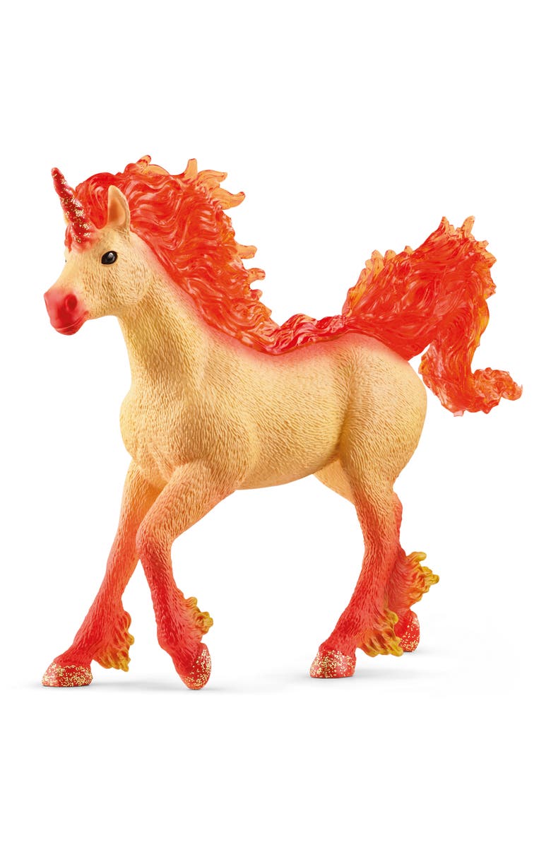 Schleich Bayala Elementa Fire Unicorn Stallion, Collectible Figurine, Kids, Main, color, Multicolored