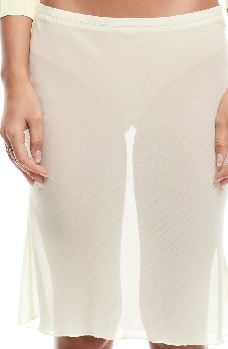 LIONESS Low Rise Semisheer Skirt, Alternate, color, Daisy