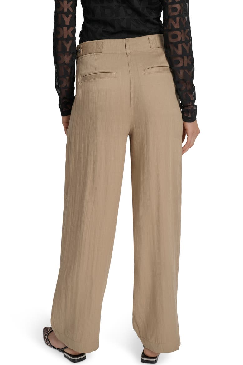 Weathered Twill Pleated Pants, Alternate, color, TRAVERTINE