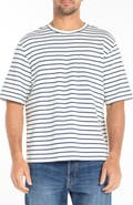 Liverpool Los Angeles Oversize Stripe Cotton French Terry T-Shirt